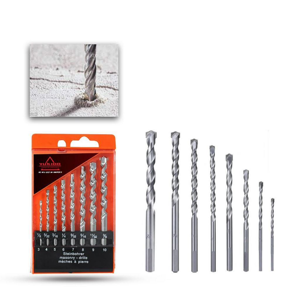 YUKIDO MATA BOR BETON SET 8PCS 3-10MM DRILL Mata Bor Impact Mata Bor Beton Set 8 pcs 3-10mm