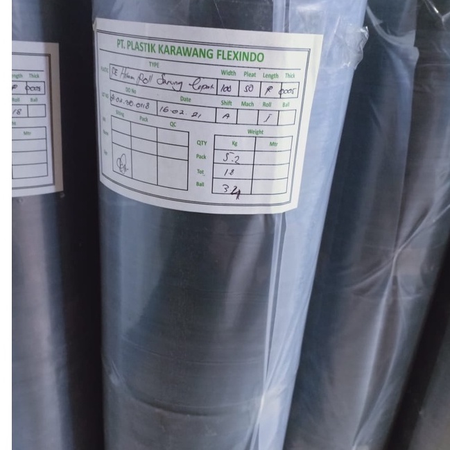 

Plastik Roll PE Lebar 100 cm 3kg Plastik Packing nyarung Plastick paking termurah hitam premium