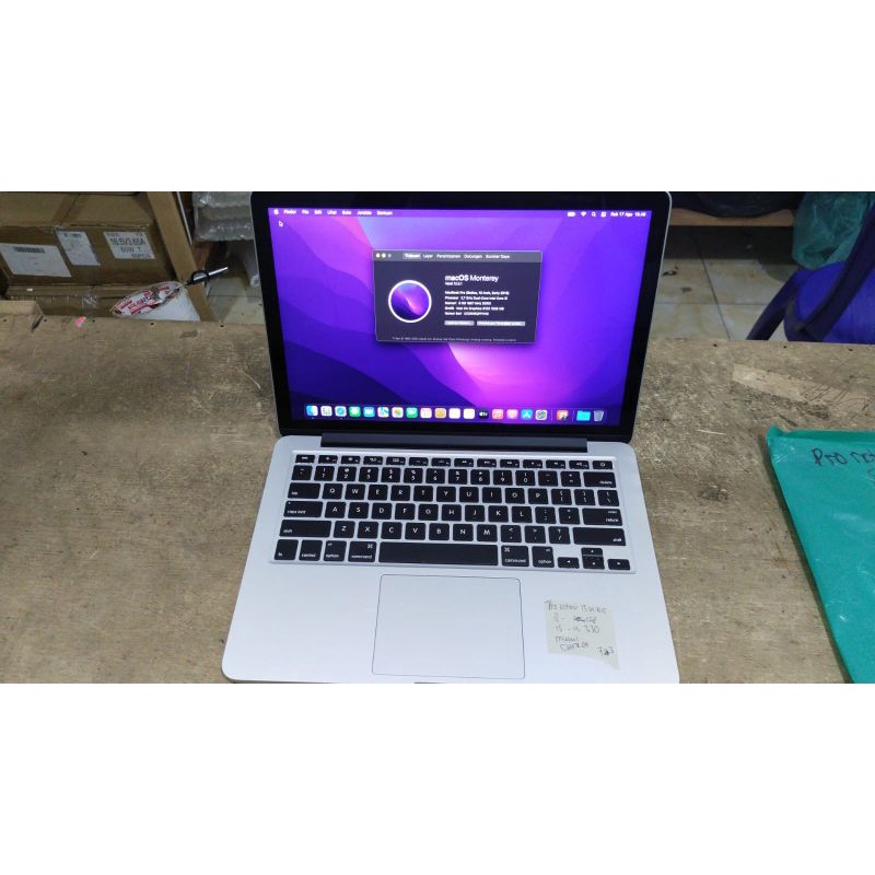 OBRAL .. MACBOOK PRO RETINA 13 IN 2015 RAM16 SSD512 CORE I5 MULUSS
