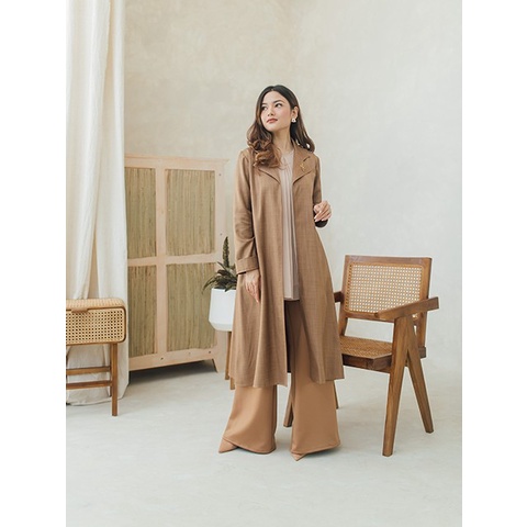 Alana Outer in Camel - Wearing Klamby