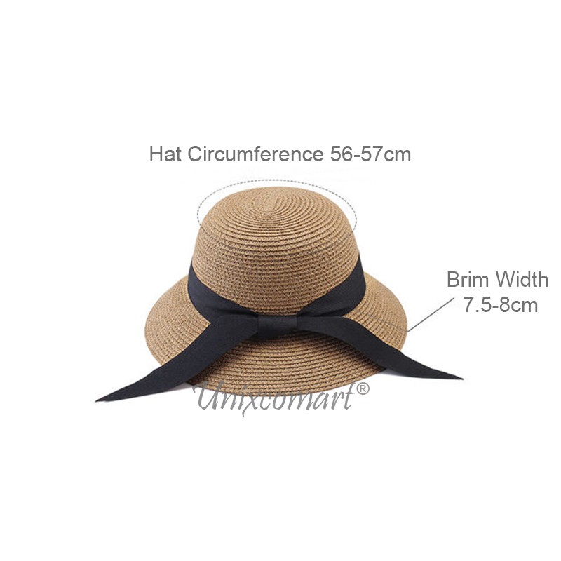 Furtalk SH020 Straw Hat Topi Pantai Rajut Panama Fedora Jerami