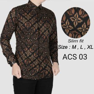 KEMEJA BATIK  PRIA  SLIM FIT BAJU BATIK  SLIM FIT LENGAN 