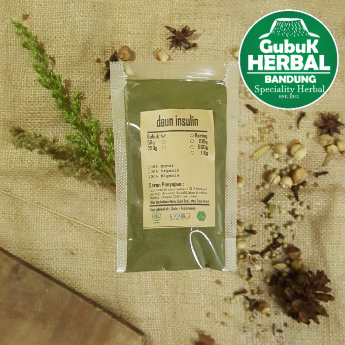 

DAUN INSULIN BUBUK 100 GRAM - Smallanthus Sonchifolius - MURNI TANPA GULA - BUBUK HALUS