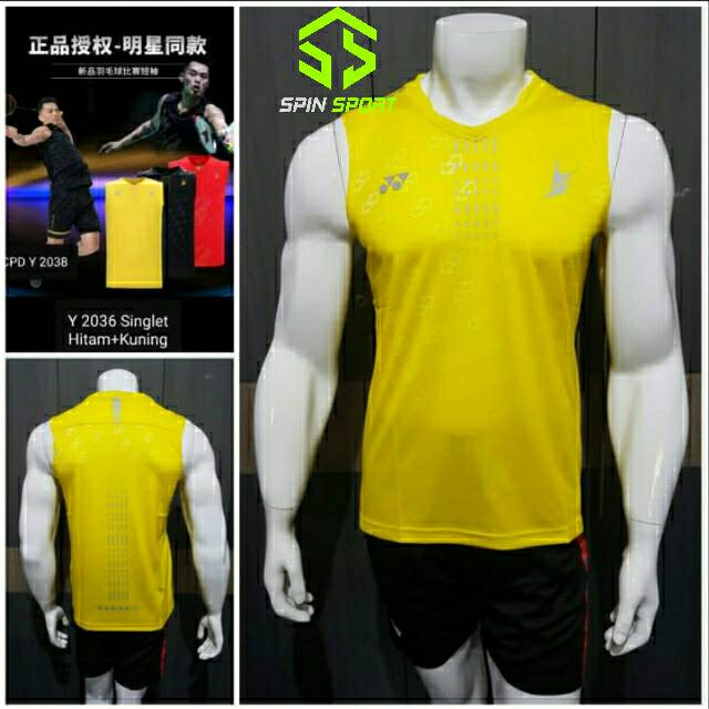  Kaos  Singlet Badminton  Bulutangkis Yonex 100 Import 