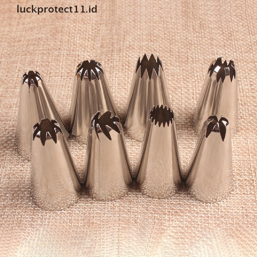 8 Pcs Nozzle Piping Krim Untuk Dekorasi Kue