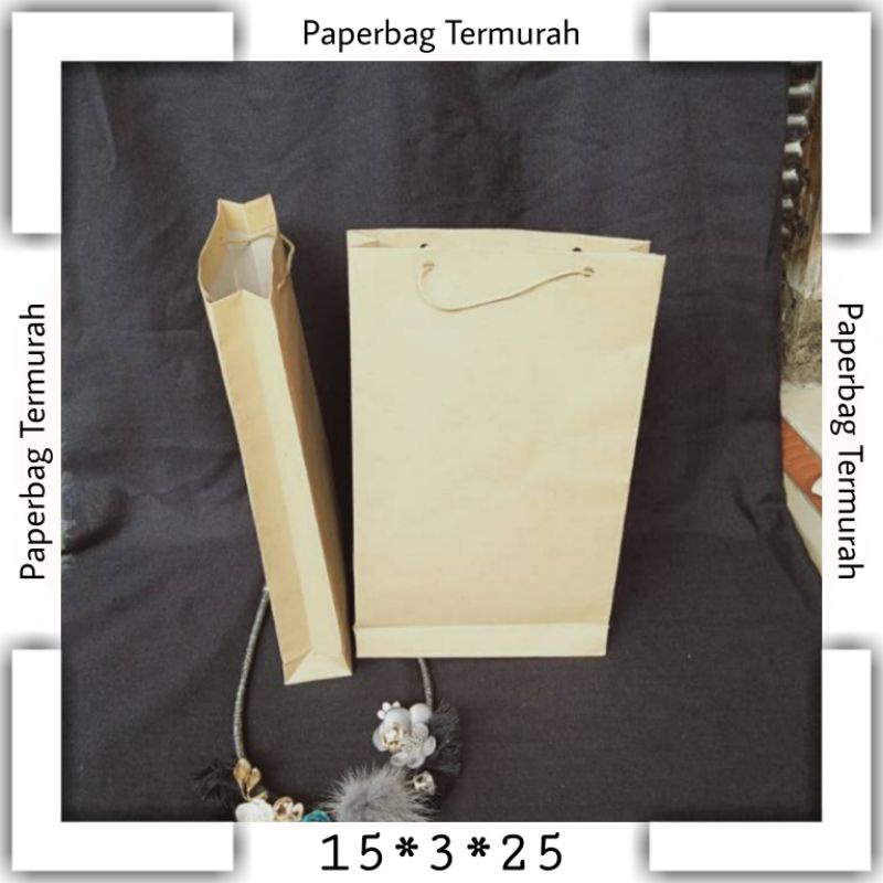 

Paperbag polos ukuran sedang size 15*3*25