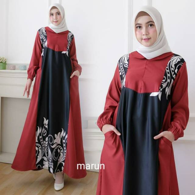 BAJU GAMIS Syakila Maxi Dress Syarii REAL PIC SIZE XL