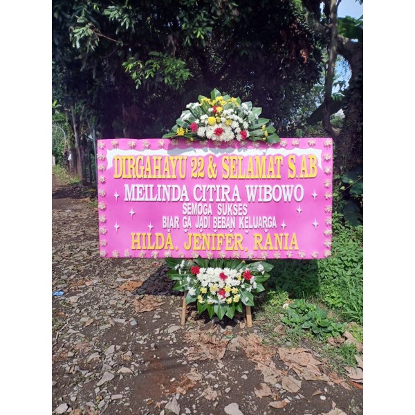 karangan bunga papan duka cita / wedding bandung barat