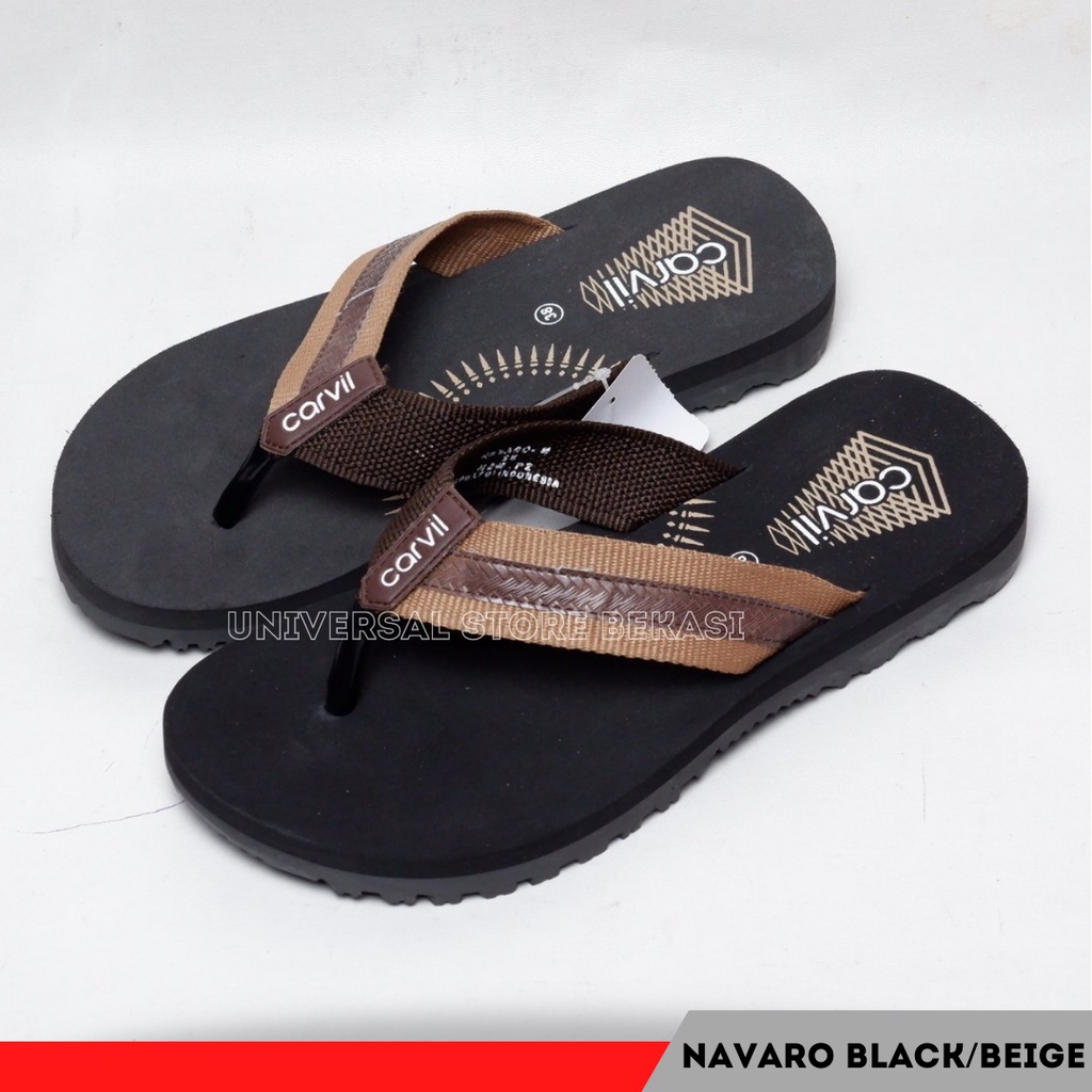 Sandal Pria Carvil Original Anti Air Sendal Jepit Karet Lelaki Laki Cowok Gunung Outdoor Dewasa