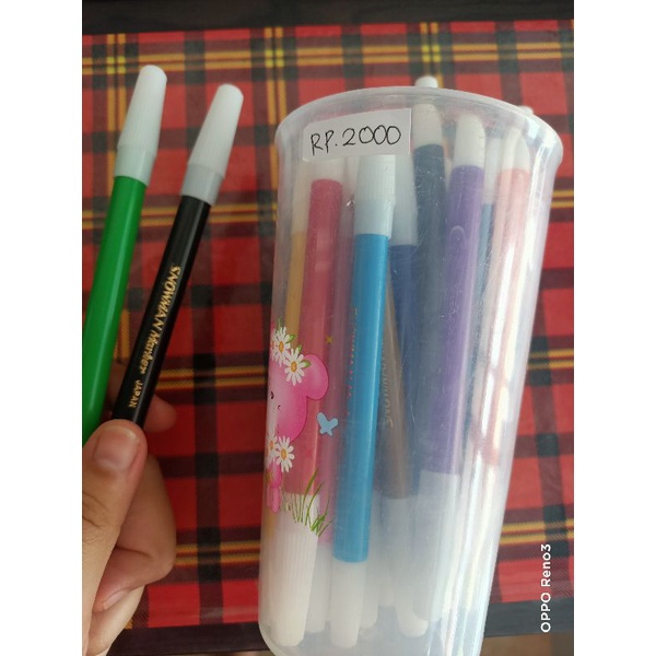 

spidol snowman warna warni dan warna hitam