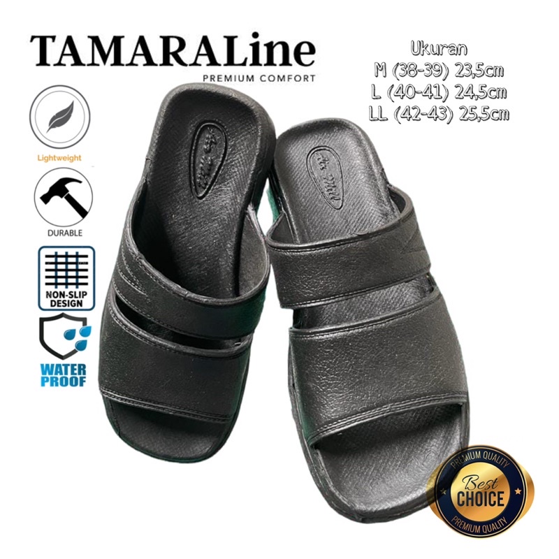 Sandal Selop Slide Slip on Karet Pria Dewasa / Remaja - TAMARALINE 68 / Bahan Premium Lentur Empuk Ringan Kuat Anti Slip Anti Air / Model Sandal Casual Santai Rumah Hotel Outdoor Kamar Mandi Murah Original