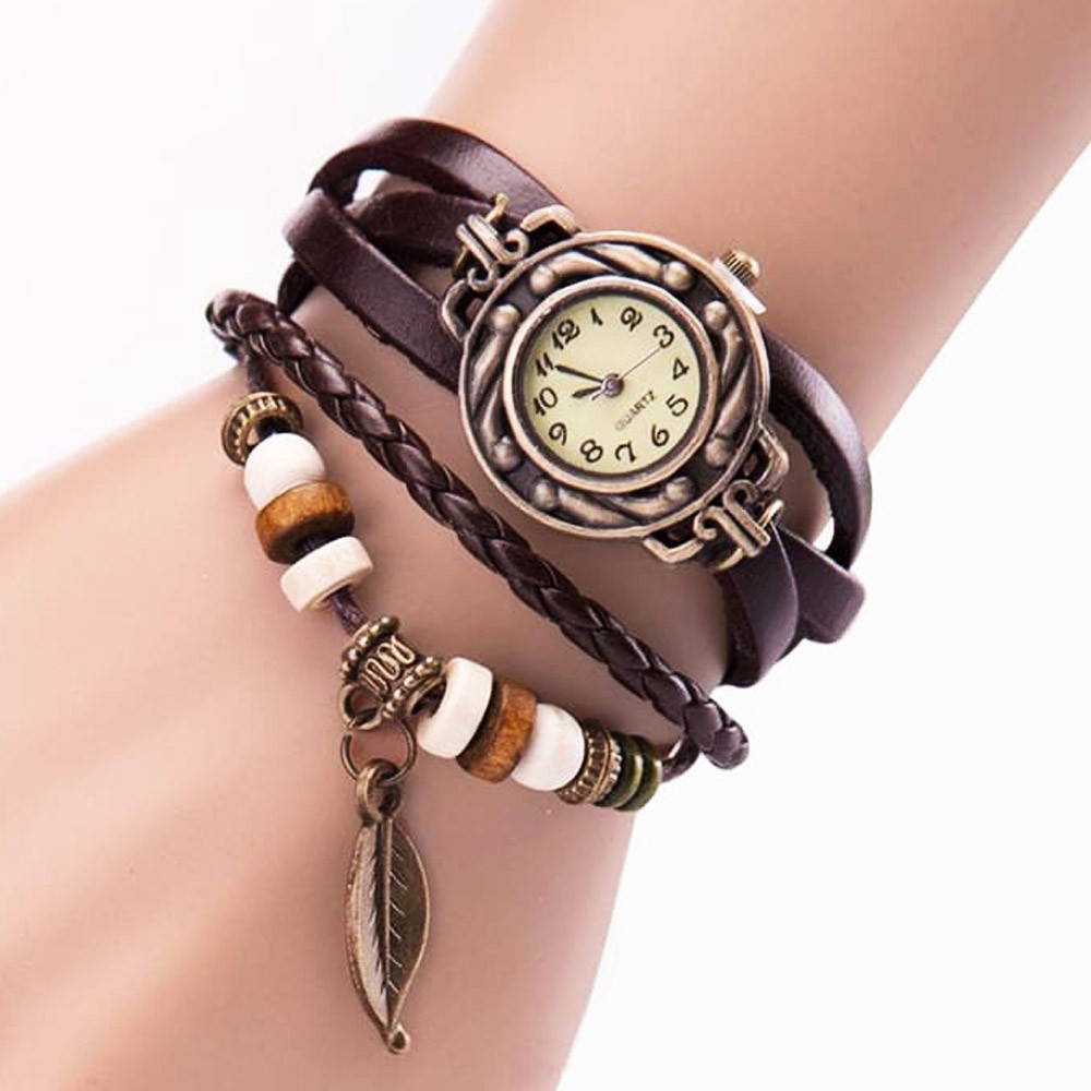 Jam Tangan Gelang Tali Vintage warna