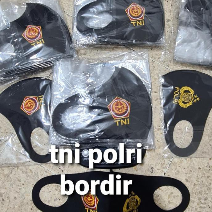 masker scuba tni polri hitam bordir