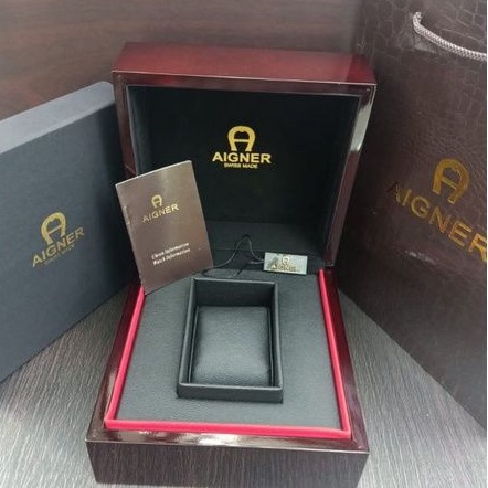 kotak jam tangan aigner original fulset paper bag
