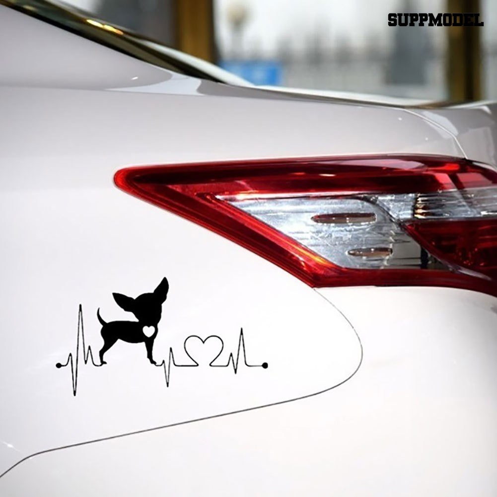 Supmodel Cute Chihuahua Dog Car Vehicle Body Window Reflective Decals Sticker Decoration