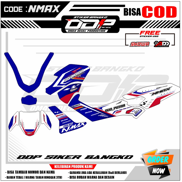 VARIASI aksesoris decal YAMAHA NMAX full body dekal stiker striping stiker motor motif termurah baha