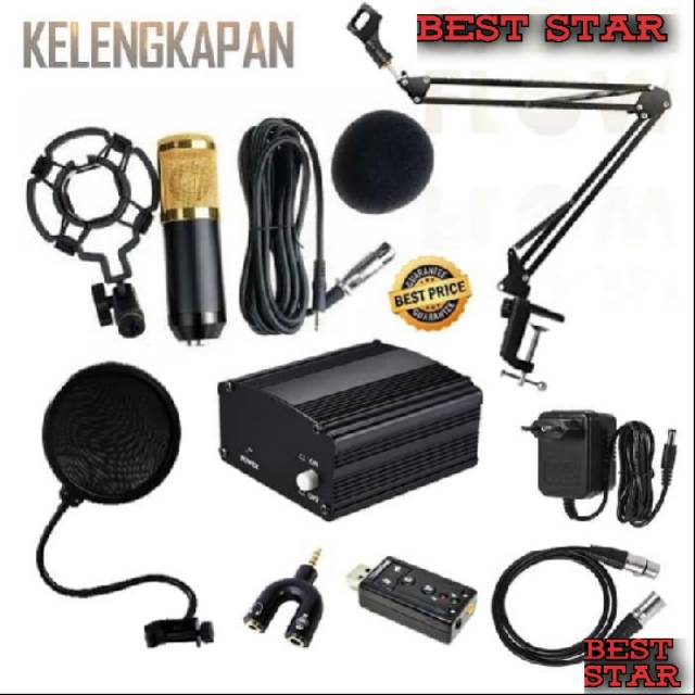 Jual Paket komplit Mic Microphone Phantom Power HOME RECORDING Shopee