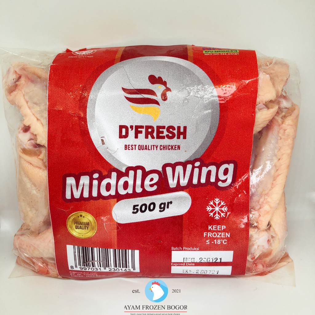 

Sayap ayam (middle wing) 500 gram