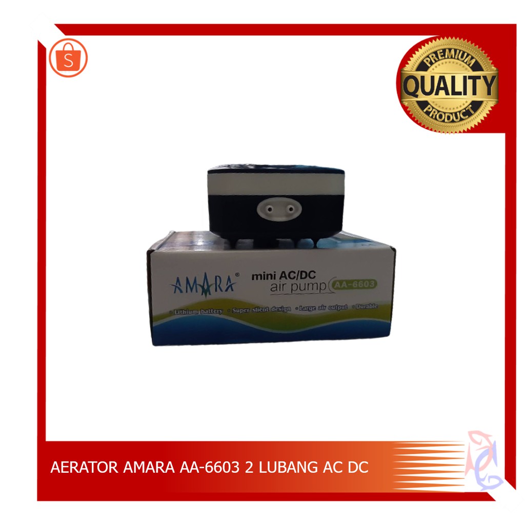 AERATOR AC/DC AMARA AA-6603 AERATOR 2 LUBANG ACDC AERATOR MANCING AERATOR EMERGENCY AERATOR PORTABLE