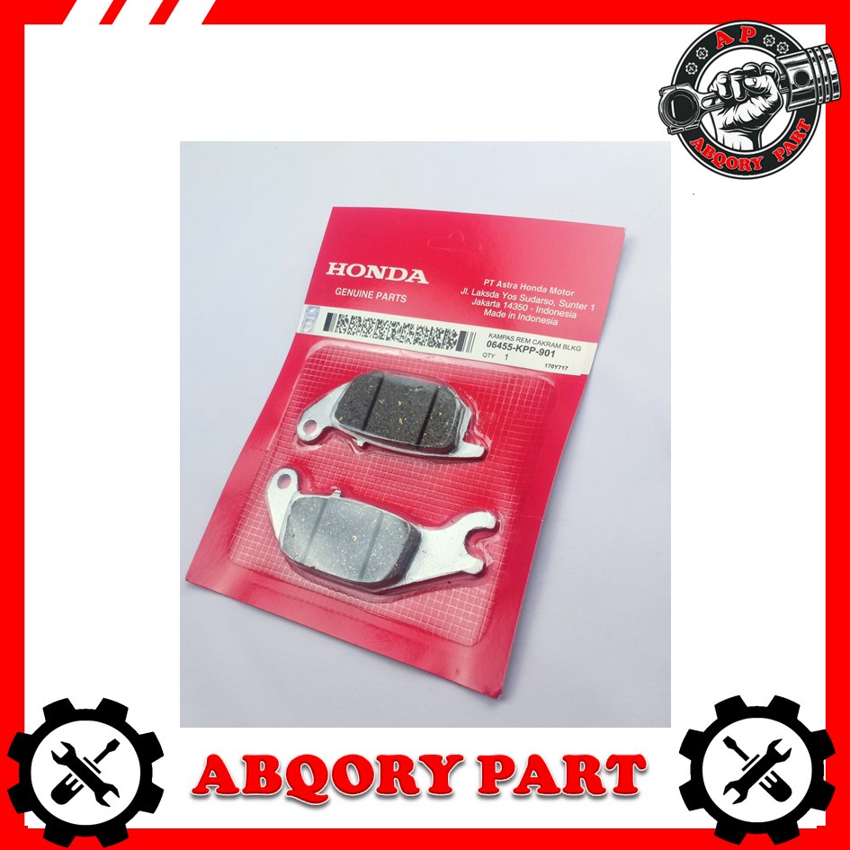 abqory part___Kampas rem Disc Pad Kampas Rem Belakang Verza Mega pro Supra X 125 KPP