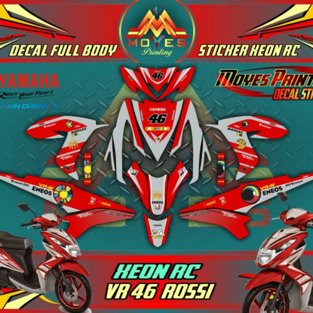 Sticker striping Motor Xeon Rc Decal Motor Yamaha Xeon Fullbody Keren