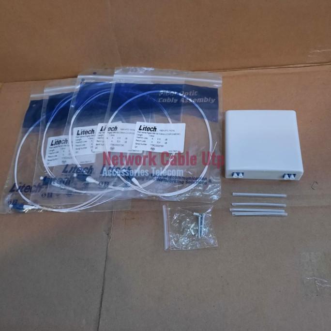 Unik Roset Fo 4 Core Lc-Lc Singlemode Komplit Adapter + Pigtail ( Fullset ) Diskon