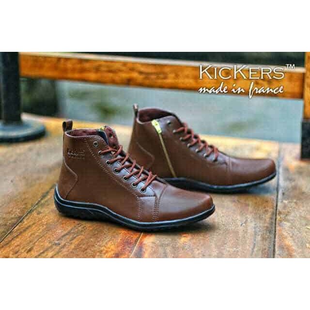SEPATU PRIA KICKERS BOOTS KRS BUK HITAM ORIGINAL PREMIUM