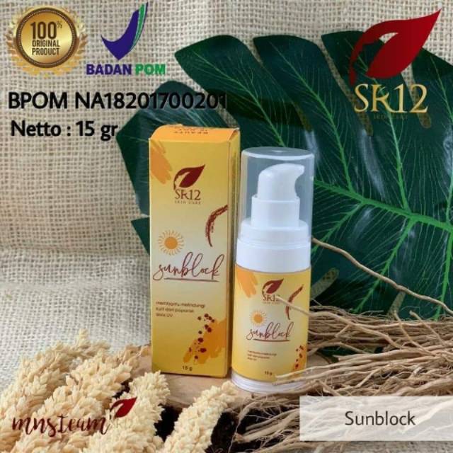 Sunscreen Sunblock  Tabir surya SR12 skincare
