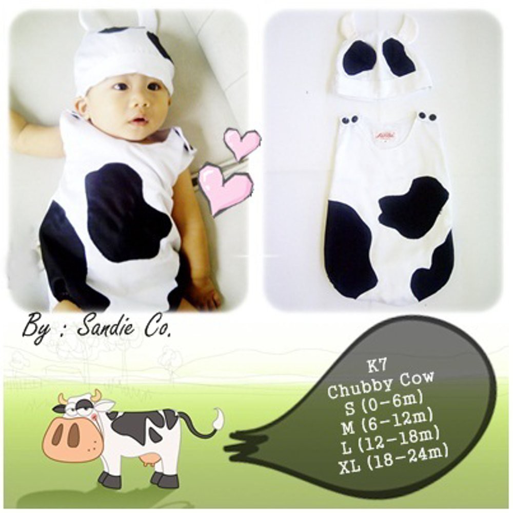 SALE Baju Bayi Unik Lucu Jumper Kostum Binatang Sapi