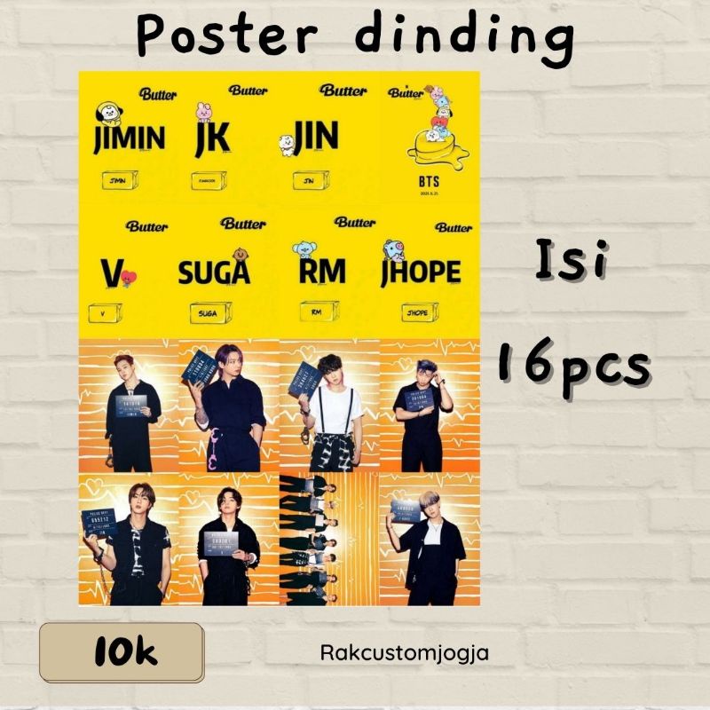 Poster kamar bts / poster dinding bts murah / poster custom korea / poster aesthetic bts