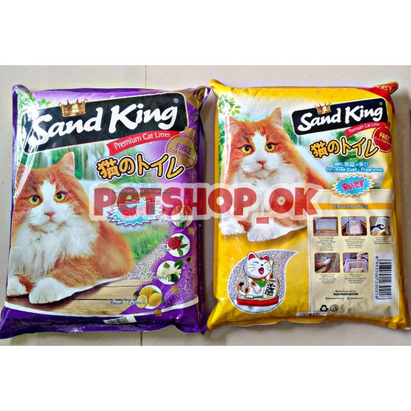 Pasir Gumpal wangi 10ltr / Sandking / pasir kucing