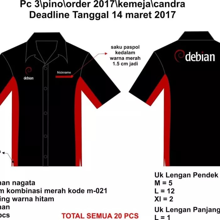 kemeja workshirt custom bordir komputer