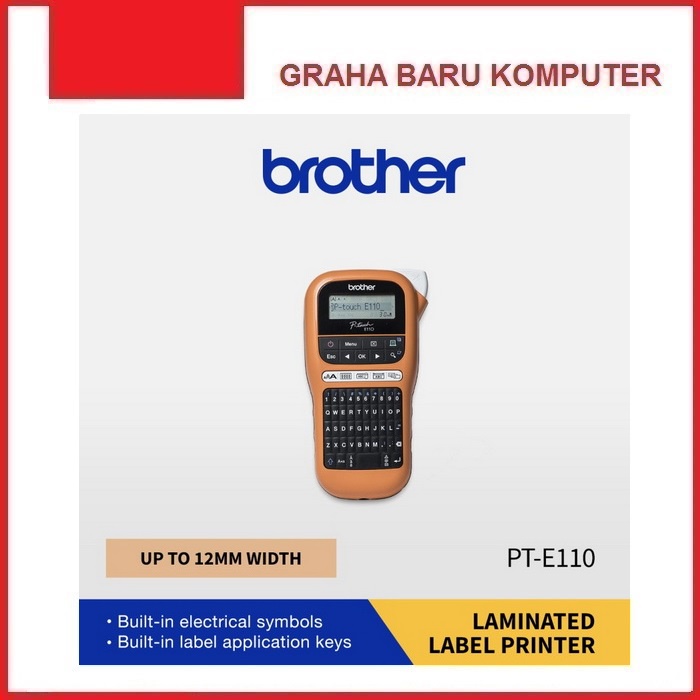 

Brother P-Touch PT-E110 Printer Label Laminated Sticker