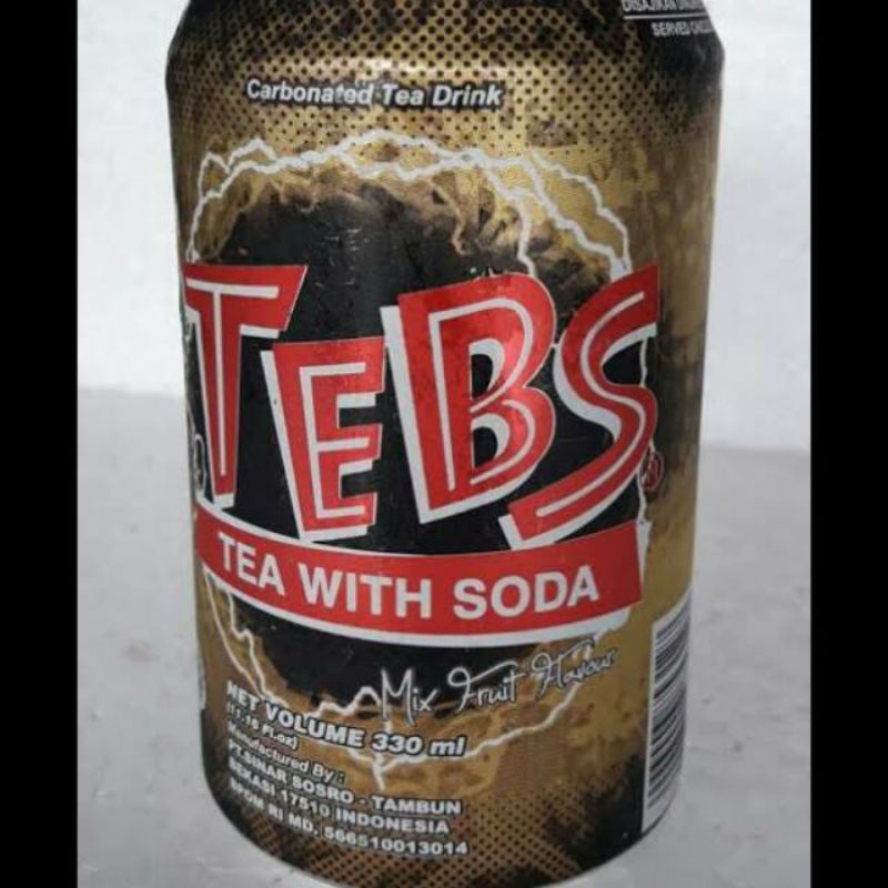 

Tebs kaleng 330ml minuman teh teh bersoda teh soda segar