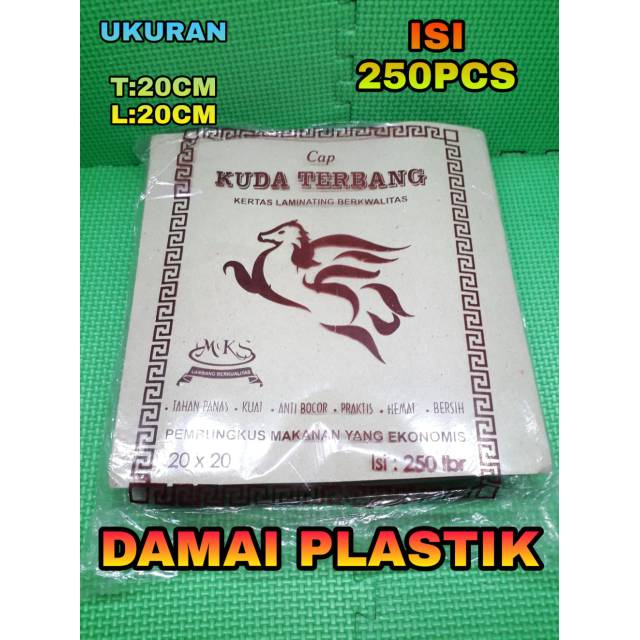 ISI 250LEMBAR KERTAS NASI PEMBUNGKUS MAKANAN UK.20X20 ALAS TATAKAN MAKANAN GORENG DLL