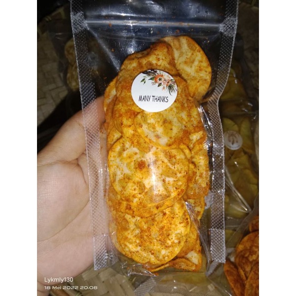 keripik tempe pedas daun jeruk