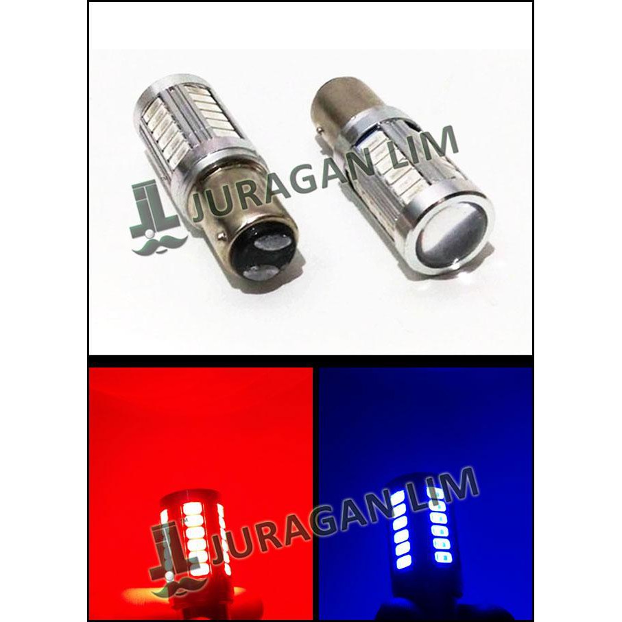 Lampu Rem LED SMD   33 Titik Mata   Lensa  soket Bayonet
