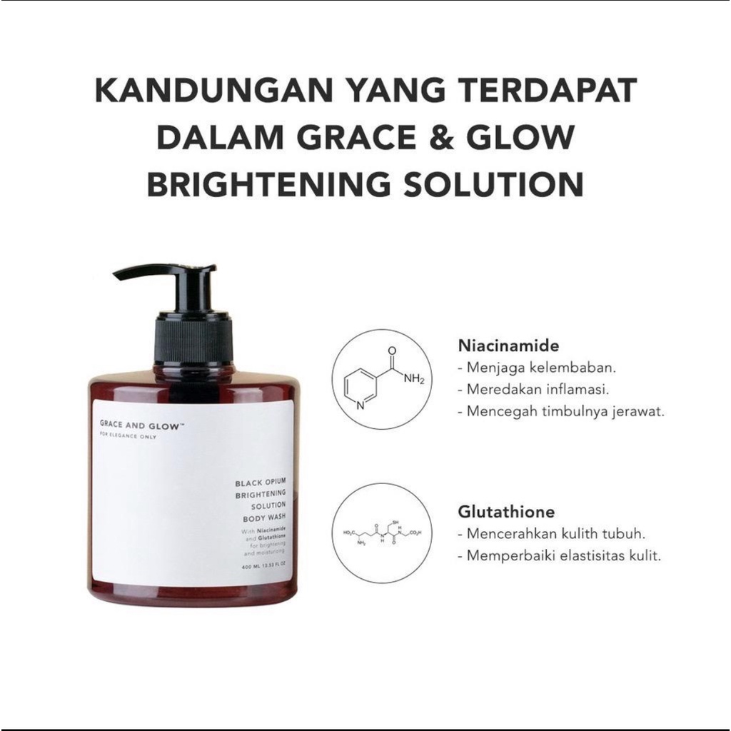 Grace &amp; Glow Black Opium Brightening / English Pear / Rouge 540 / Peony Blush / Miss Moisture Freesia Anti-Acne Solution Body Wash Grace and Glow Body Wash English Pear / Black Opium