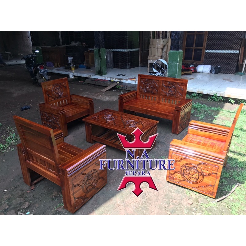 set kursi tamu minimalis tumpuk kayu jati,kursi tamu kayu jati,kursi tamu minimalis