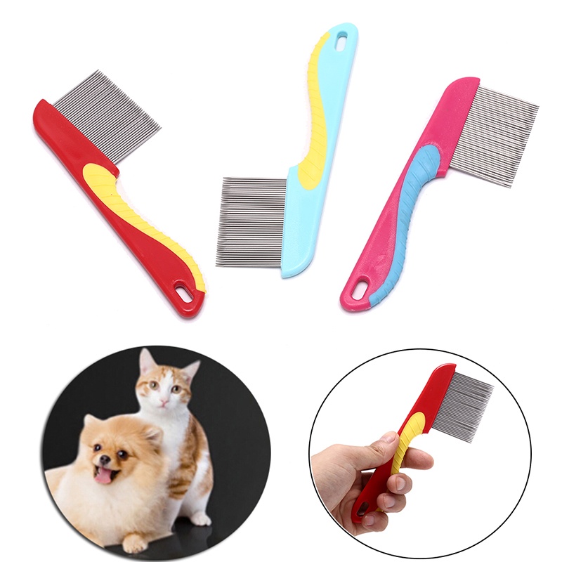 Sisir Penghilang Kutu Bahan stainless steel Untuk Anjing / Kucing