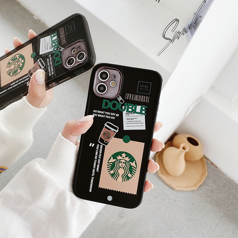 Soft Case Desain Starbucks Mcdonald 's Dapat Dilepas Untuk Iphone 11 Pro Max 7 8 Plus X Xr Xs Max Se2020