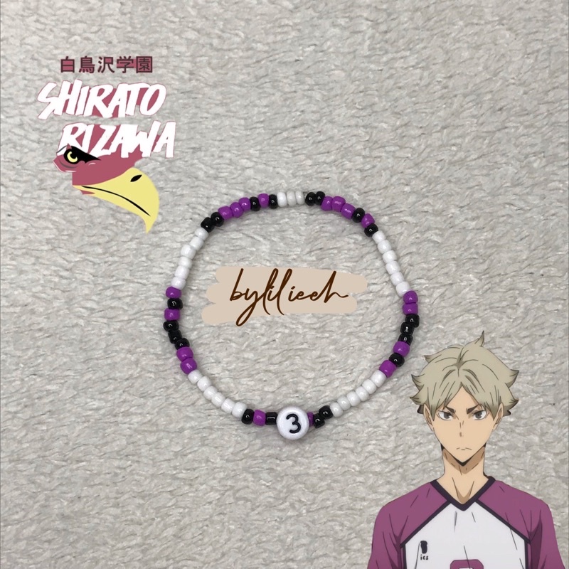 baca deskripsi |GELANG HAIKYUU/Haikyuu beads bracelet(SHIRATORIZAWA TEAM)