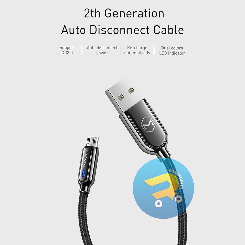 MCDODO Micro Usb &quot;GEN 2&quot; fast charging Auto disconnect QC 3.0 ORIGINAL