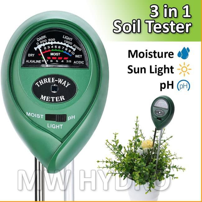 Harga Obral VZDY 3 in 1 Soil Tester (pH, Moisture, Light) - pH Meter Tanah - Bulat (Harga Murah)