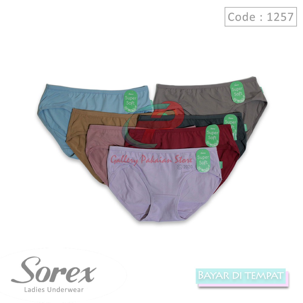 CELANA DALAM SOREX SUPER SOFT 1257 PAKET ISI 6 PCS WARNA RANDOM TERMURAH