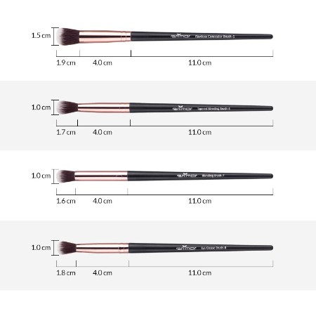 (READY &amp; ORI) Anmor Pro Make Up Brush Set 16 Pcs Available In 2 Colors Coffee And Black 0112-16K 16C