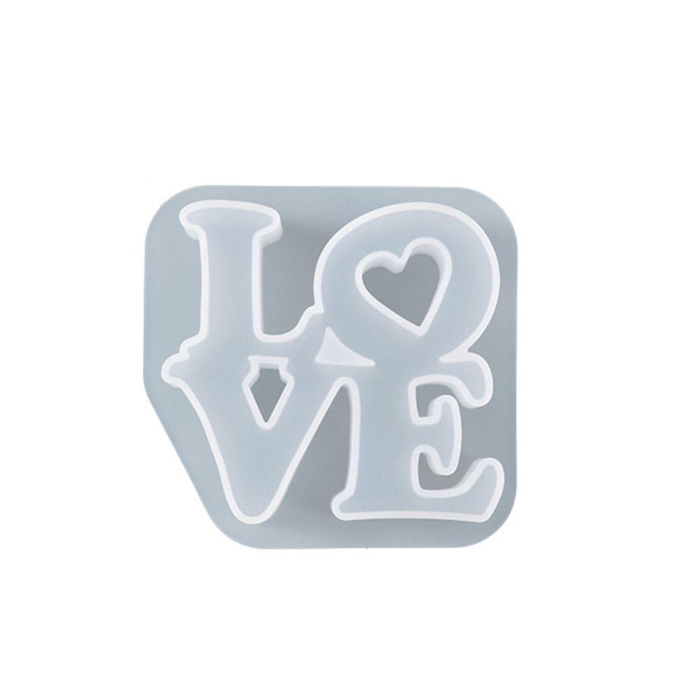 Solighter LOVE Ornamen Perhiasan Alat DIY Craft Cetakan Kue Epoxy Resin Hari Valentine Silikon Mold