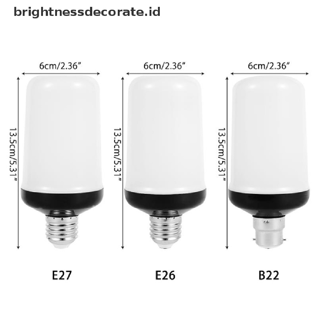 [birth] 1/2Pack LED Flame Effect Fire Light Bulbs 4 Modes Flickering Effect Lighting  [ID]