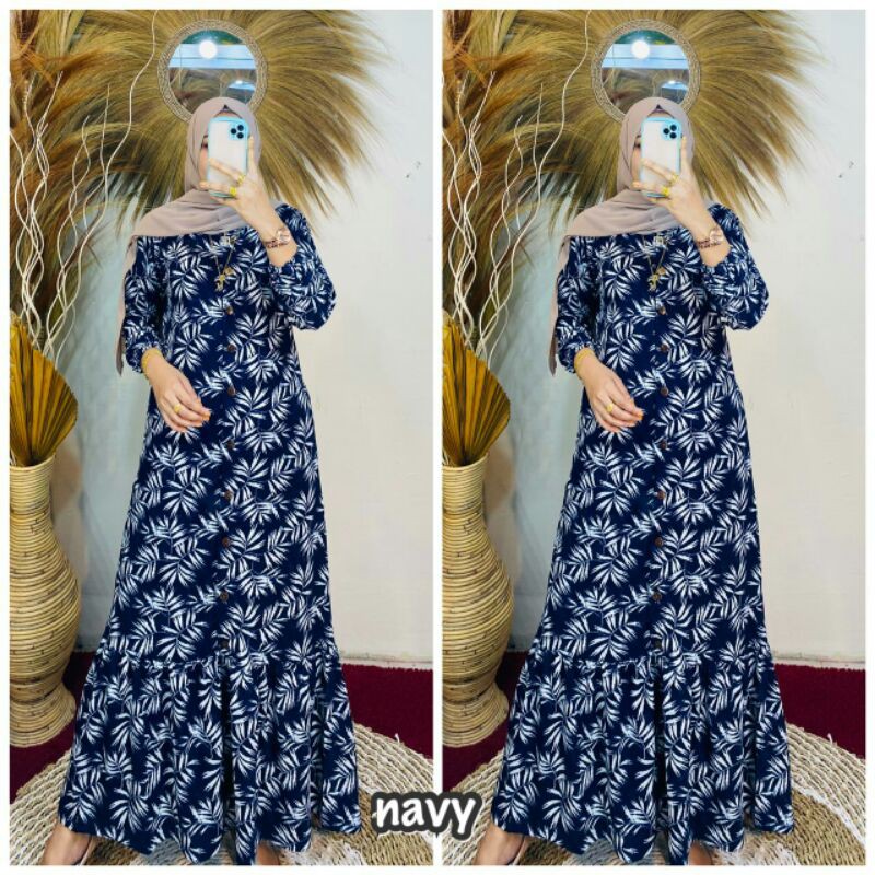 Gamis Syar'i kancing rempel bawah MURAH