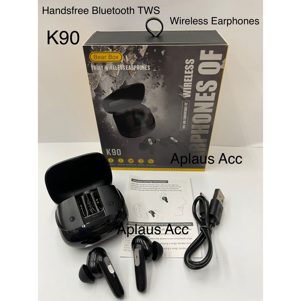 Headset Handsfree Bluetooth TWS K-90 Wireless Gaming Earbuds K90